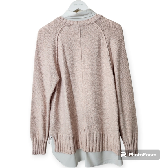 Lauren Ralph Lauren Preppy Pink Soft Academia Coquette Girl Sweater size PL - Picture 10 of 11